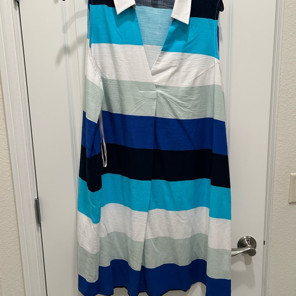 Striped Sleeveless Maxi Dress